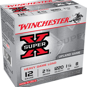 Winchester Super X 12 Gauge 2.75" 1-1/4oz #8 Shot 25ct Shotgun Ammunition