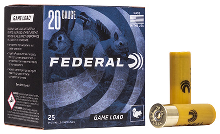 Federal Game-Shok Upland 20 Gauge 2.75" 7/8oz #8 Shot 25 Rounds