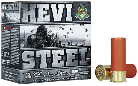 Hevi-Shot Hevi-Steel 12 Gauge 2.75" 1 1/8 oz Shotshell 25 Rounds per Box