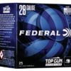 Federal Top Gun 28 Gauge 2-3/4" 3/4oz 9 Pellets 25 Rounds per Box Shotgun Ammunition 2 117658
