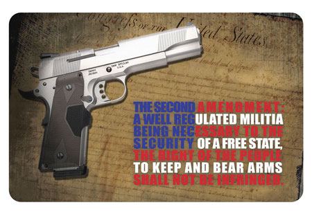 TekMat Right To Bear Arms Cleaning Mat 2nd Amendment Design 11x17 Inches