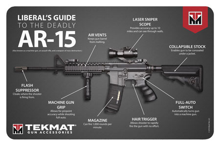 TekMat AR-15 Cleaning Mat - Liberal's Guide - 11" x 17"