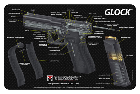 TekMat Glock 3D Cutaway Gun Cleaning Mat 11x17 Inch