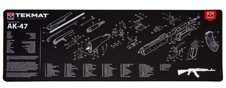 TekMat AK-47 Ultra Cleaning Mat with Parts Diagram 15" x 44"