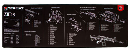 Tekmat AR-15 Ultra Cleaning Mat 15x44 Inches with Parts Diagram