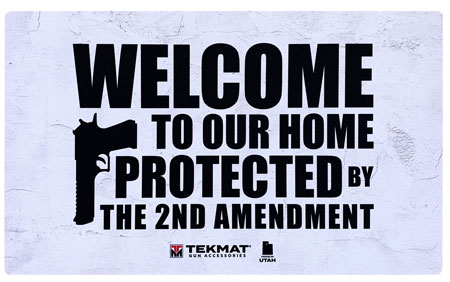 TekMat 2nd Amendment Doormat Rubber 42" - Welcome To Home Protected