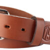 1791 Gun Belt Classic Brown Leather 42/46 1.50" Wide with Buckle Closure 2 118479