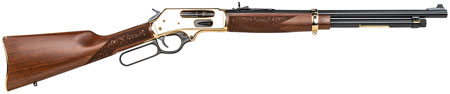 Henry 45-70 Government Side Gate Lever Action Rifle - Full Size 19.8" Barrel Brass Receiver Walnut Stock