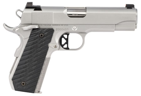 Dan Wesson V-Bob 1911 45 ACP Semi-Auto Pistol 8+1 4.25" Match Barrel Forged Stainless Steel Beavertail Frame Serrated Slide G10 Grips