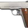 Rock Island 1911 FS 45 ACP 5" Barrel 8+1 Matte Stainless Steel Beavertail Serrated Slide Wood Grip 1 119659