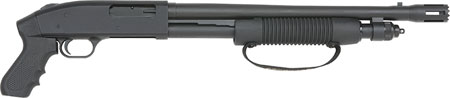 Mossberg 590 Cruiser 12 Gauge Shotgun 18.5" Barrel Dual Extractors Matte Blued Synthetic Pistol Grip