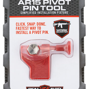 Real Avid Pivot Pin Tool Red Polymer Rifle for AR-15 Includes Detent Plunger, Large Pin, & Install Tool