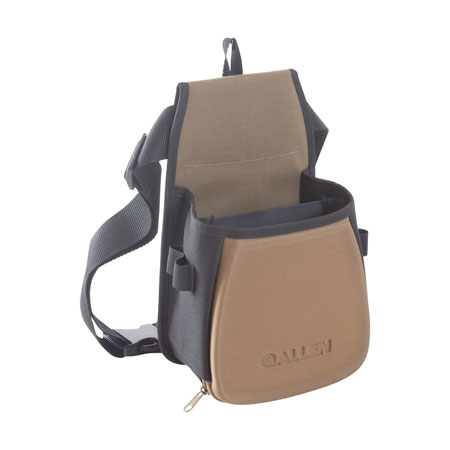Allen Eliminator Basic Double Compartment Shooting Bag Black with Tan Accents Elastic Loops & Side Pockets 7" x 4.75" x 12"