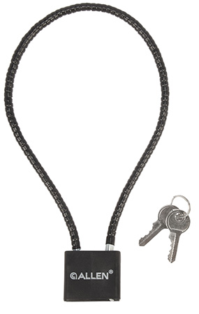 Allen Cable Gun Lock Key-Operated Black Stainless Steel for Handguns Rifles Shotguns