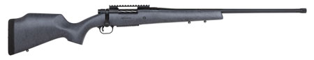 Mossberg Patriot 6.5 PRC Long Range Hunting Rifle 24" Threaded Fluted Barrel 4+1 Capacity Matte Blued Metal Finish Sniper Gray Fixed Monte Carlo Stock Right Hand