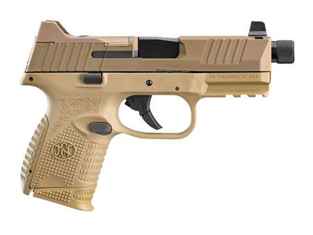 FN 509C Tactical 9mm Compact Pistol 4.32" Threaded Barrel Flat Dark Earth Optic Cut Slide Ambidextrous Controls