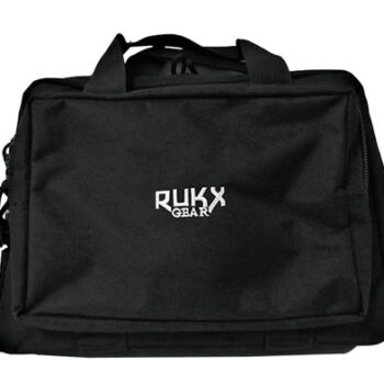 Rukx Gear Double Handgun Case Polyester Black Holds 2 Pistols