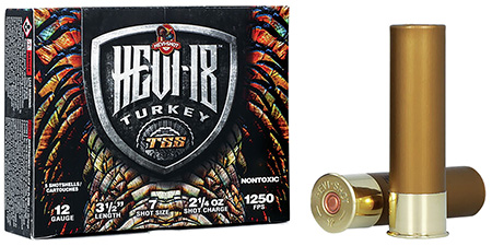 HEVI-Shot Turkey Load 12 Gauge 3.5" 2-1/4 oz Tungsten Super Shot #7 (5 Rounds) 3 HEVI-Shot Turkey Load 12 Gauge 3.5" 2-1/4 oz Tungsten Super Shot #7 (5 Rounds)
