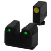 Rival Arms In-Line MOS Night Sights for Glock 17/19 Green Tritium Front with Orange Outline and Green Tritium Rear with White Outline 2 124542