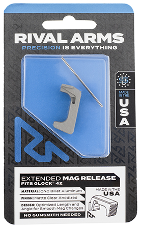 Sig Sauer P320 Extended Magazine Release Button Dark Gray Aluminum by Rival Arms