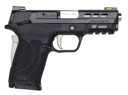 Smith & Wesson Performance Center M&P Shield EZ M2.0 9mm Luger, 8+1, 3.80" Barrel, Ported Black Armornite Slide, Matte Black Polymer Grip, Silver Accents