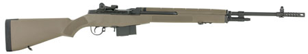 Springfield Armory M1A Standard Issue *CA Compliant .308 Win, 22" Black Parkerized Steel Barrel with Muzzle Brake, Black Parkerized Steel Receiver, Fixed Flat Dark Earth Synthetic Stock, 10+1 Capacity