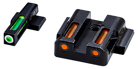HiViz LiteWave H3 Sight Set for Smith & Wesson M&P - Green Tritium Front Orange Fiber Optic Rear