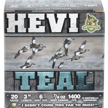 Hevi-Shot Hevi-Teal 20 Gauge 3 Inch 7/8 Ounce 6 Shot Waterfowl Ammunition 25 Rounds per Box