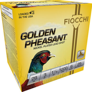 Fiocchi Golden Pheasant Extrema 28 Gauge 3" 11/16oz 6 Shot Shotshells - 25 Rounds Per Box