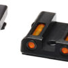 HiViz LiteWave H3 Sight Set for Glock Green Tritium White Outline Front Orange Fiber Optic Rear 1 130388