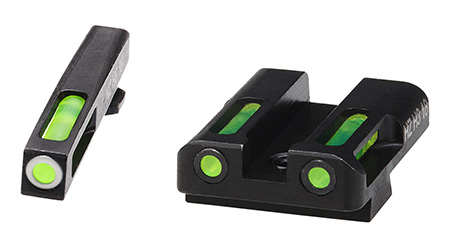 Glock HiViz LiteWave H3 Sight Set - Green Tritium Front Green Fiber Optic Rear