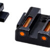 HiViz S&W Shield Tritium White Outline Front Green Fiber Optic Orange Rear Sight Set 2 130392