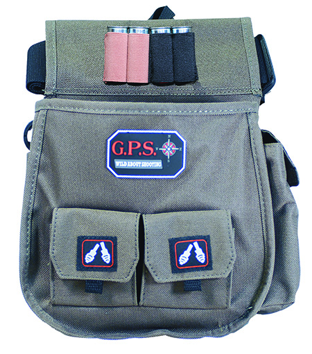 GPS Deluxe Double Shotshell Pouch Olive Polyester Waist Mount 3 GPS Deluxe Double Shotshell Pouch Olive Polyester Waist Mount