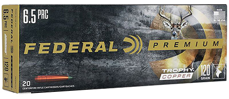 Federal 6.5 PRC 120gr Trophy Copper Rifle Ammunition