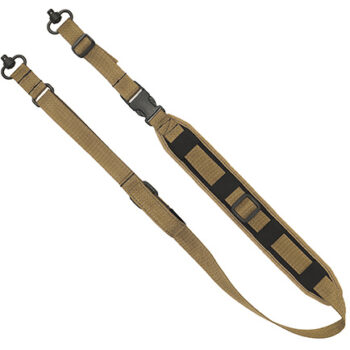 GrovTec US Inc GTSL129 QS 2-Point Sentinel with Coyote Brown Finish, Adjustable Design & Push Button Swivels for Rifle/Shotgun