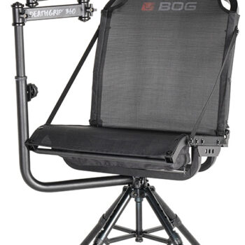 Bog-Pod 1134447 DeathGrip 360  Shooting Rest Chair, Black Aluminum, Extendable Leg Height, 400lbs. Weight Capacity