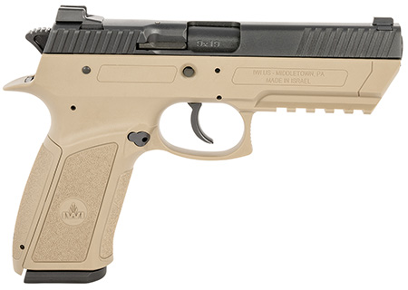 IWI Jericho 941 Enhanced 9mm Luger, 17+1, 4.40" Barrel, Flat Dark Earth Finish, Picatinny Rail Frame, Serrated Black Steel Slide, Polymer Grip