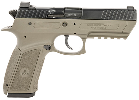 IWI Jericho 941 Enhanced 9mm Luger, 17+1, 4.40" Barrel, OD Green Finish, Picatinny Rail Frame, Serrated Black Steel Slide, Polymer Grip