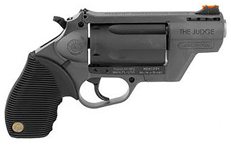 Taurus Judge Public Defender Revolver - 45 Colt / 410 Gauge 2.5" Barrel 5-Shot Gray Polymer Frame Black Oxide Cylinder 3 Taurus Judge Public Defender Revolver - 45 Colt / 410 Gauge 2.5" Barrel 5-Shot Gray Polymer Frame Black Oxide Cylinder