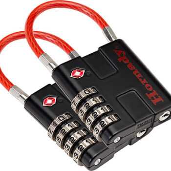 HORNADY Rapid Safe TSA Combination Lock Black/Red 2-Pack