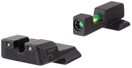 Trijicon 601110 DI Night Sight Set  Green/Tritium/Fiber Optic Front Sight-Green Tritium Black Outline Rear Sight Smith & Wesson M&P Shield/M&P Shield Plus