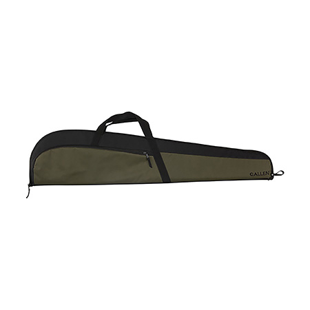 Allen Powell 46" Rifle Case 600D Polyester Foam Padded Large Accessory Pocket Lockable Zippers Green with Black Trim