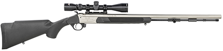 Traditions R574110440 Pursuit XT 50 Cal 209 Primer 26" Stainless Cerakote Black Synthetic Stock 3-9x40 Scope