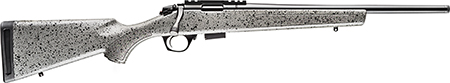 Bergara BMR Full Size 17 HMR Rifle - 20" Matte Blued Steel Barrel, Fixed Gray/Black Stock