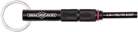 Glock Handgun 2-in-1 Tool by Real Avid - All-Steel Construction Knurled Handle