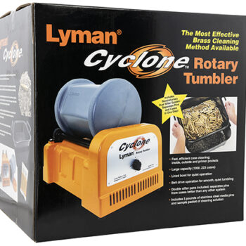 Lyman 7631550 Cyclone Rotary Tumbler Orange/Blue Multi-Caliber 1000 Cases 10 lbs