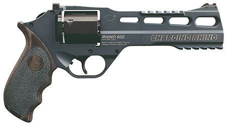 Chiappa Rhino 60DS Gen 2 9mm 6" Revolver - 6 Shot Cerakote Slate Steel Barrel & Cylinder Cerakote Slate Aluminum Frame Laminate Grip