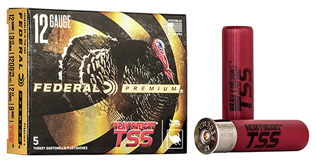 Federal Premium Turkey TSS 12 Gauge 3.5" 2-1/4 oz. 9 Pellets per Shot - 5 Rounds/Box 50 Rounds/Case