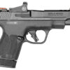 Smith & Wesson Performance Center M&P Shield Plus 9mm Luger Pistol - 10+1 and 13+1 Rounds, 4" Ported Barrel, Black Matte Armornite Stainless Steel Ported Slide, Black Polymer Grip (No Manual), Includes Crimson Trace Red Dot Sight 1 134513