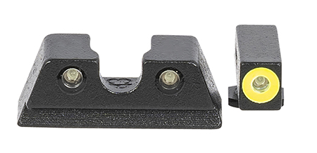Meprolight USA Front and Rear Night Sights for Glock 42/43 - Green Tritium with Yellow/Black Outline
